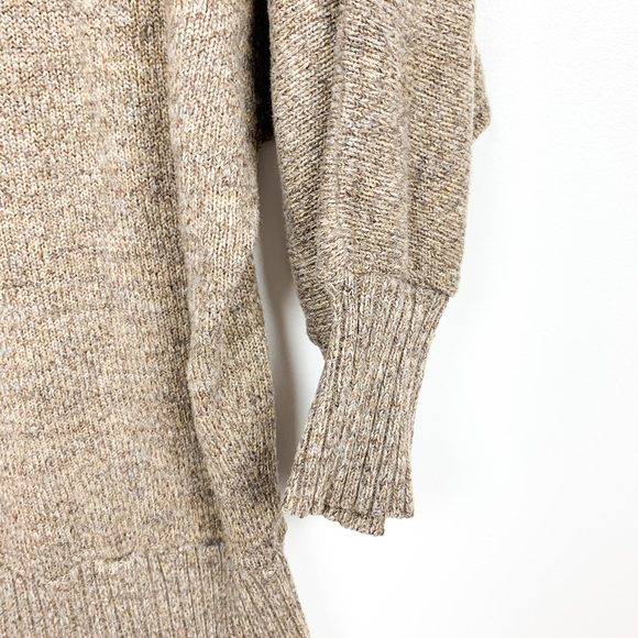 Long Sleeve Brown Knit Crewneck Sweater - Picture 2 of 8